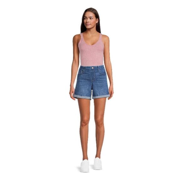 Women’s Denim Rolled Cuff Comfy Shorts 2-Pack Size XL - Picture 10 of 16